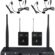 Rennes RM-900HH UHF 2×100 Kanal Çiftli Kablosuz Yaka ve Headset Mikrofonu Çift Anten LCD Ekran