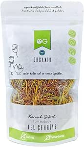 OG natural Organik Karışık Sebzeli Tam Buğday Tel Şehriye 180 gr +8 Ay