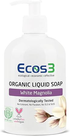 Ecos3 Beyaz Manolya Organik Sıvı Sabun (1 x 500 mL)