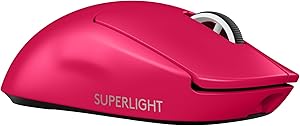 Logitech G PRO X SUPERLIGHT 2 LIGHTSPEED Kablosuz Oyuncu Mouse, Hafif, LIGHTFORCE Hibrit Anahtarlar, HERO 2 Sensör, 32,000 DPI, 5 Programlanabilir Tuş, USB-C Şarj, PC & Mac, Pembe