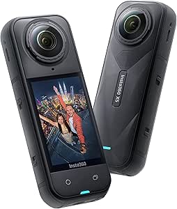 Insta360 X5 Standart Paket – 8K 360 Derece Aksiyon Kamerası, Üç KI-Power %26 Değiştirilebilir Objektif Taşıma Çantası ile