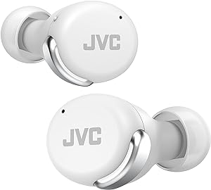 JVC HA-Z330T-W – Kompakt Gerçek Kablosuz Kulaklık, Aktif Gürültü Önleme, Düşük Ağırlık, Şık Tasarım, BT 5.2, (IPX4), 21 Saat Çalma Süresi, Oyunlar için Düşük Gecikme Modu, (Beyaz), Kulak İçi