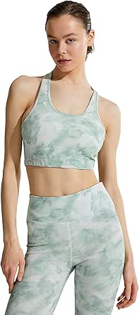 Batik Desenli Yoga Sütyeni Halter Yaka