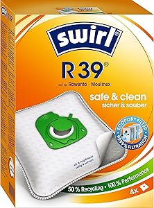 Swirl R 39 EcoPor Rowenta, Moulinex Elektrikli Süpürgeler için Toz Torbası