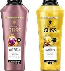 Gliss şampuan seti (Serum Deep Repair ve Oil Nutritive, 2 x 400 ml)