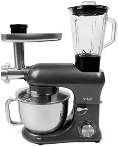 Yui M200 Multi-fonksiyonel 3’ü Bir Arada Stand Mikser Kıyma Setli Ve Blender Özellikli Gri
