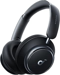 Soundcore by Anker Space Q45 Aktif Gürültü Engelleyici Kulaklık, Gürültüyü%98’e Kadar Azaltır, 50 Saat Kullanım Süresi, Uygulama Kontrolü, LDAC, Net Aramalar, Bluetooth 5.3, Siyah