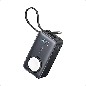 Anker MagGo Power Bank (10K, 35W, Apple Watch Uyumlu) Siyah