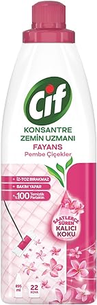 Cif Pembe Çiçekler Konsantre Zemin Uzmanı Fayans Temizleyicisi 22 Kova 895 mL