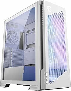MSI MPG VELOX 300R AIRFLOW PZ WHITE Temperli Cam 2 x 120mm ARGB 1Xx 120 mm Fan E-ATX Gaming Bilgisayar Kasası