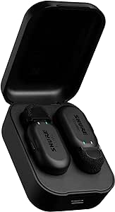 Shure MoveMic Two, Two Channel Direct to Phone Wireless Lavalier Microphone System, Portable, Premium Audio Recording, For Creators, Black