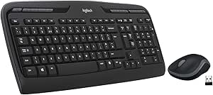 Logitech MK330 Kablosuz Klavye ve Mouse Seti, Multimedya Tuşları, Sıvı Dökülmesine Dayanıklı, 10 m Kullanım Mesafesi, Türkçe Q Klavye, Siyah