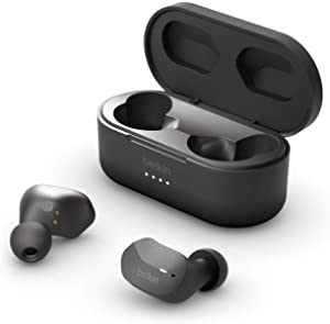 Belkin SoundForm True Kablosuz Kulak İçi Kulaklık, Taşınabilir Şarj Kutulu, 24 Saat Çalma, Gürültü Yalıtımı, Tere Dayanıklı, Bluetooth Kulaklık, Siyah