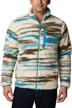 Columbia Winter Pass Print Fleece Full Zip Erkek Polar Bej AM0259-191 Bej XXL
